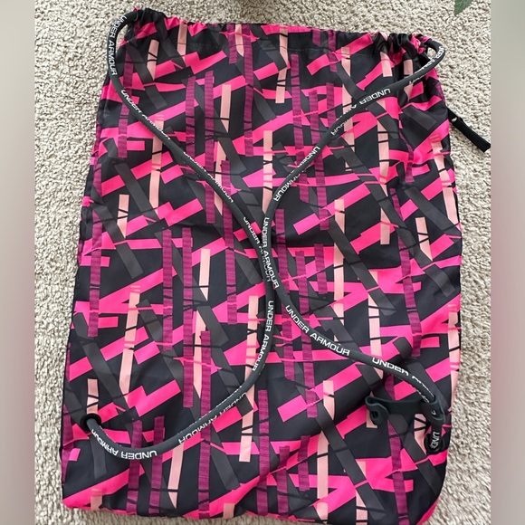 Under Armour Graphic 2.0 Gym Bag Drawstring Bag - Hot Pink - Picture 3 of 5